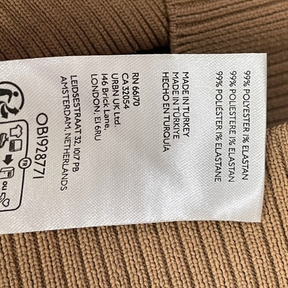 ANTHROPOLOGIE NWOT Tan‎ Knit Mock Neck Mini Dress, XS - Picture 8 of 10